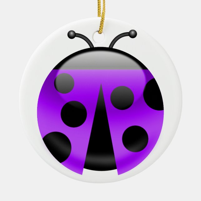 LadyBug Ceramic Ornament (Front)