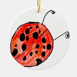 Ladybug Ceramic Ornament