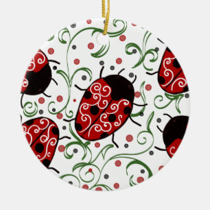 Ladybug Ceramic Ornament