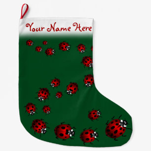 Ladybug Christmas Stocking Personalized Ladybird