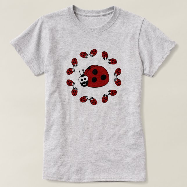 LadyBug Circle T-Shirt (Design Front)