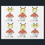 Ladybug Class Cards 6 Personalize Name<br><div class="desc">Adorable ladybug class cards,  set of 6 personalize the name</div>