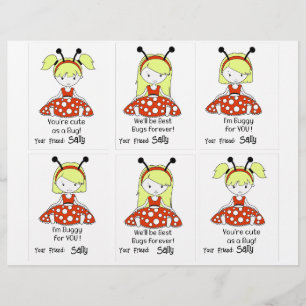 Ladybug Class Cards 6 Personalize Name