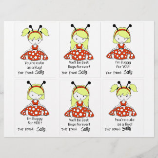Ladybug Class Cards 6 Personalize Name