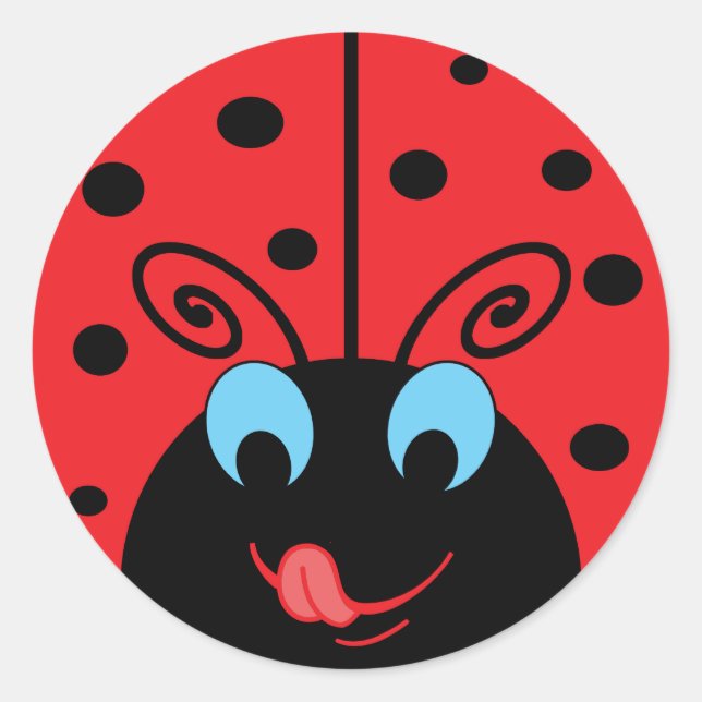 Ladybug Classic Round Sticker (Front)