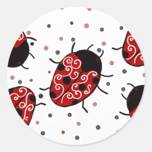 Ladybug Classic Round Sticker