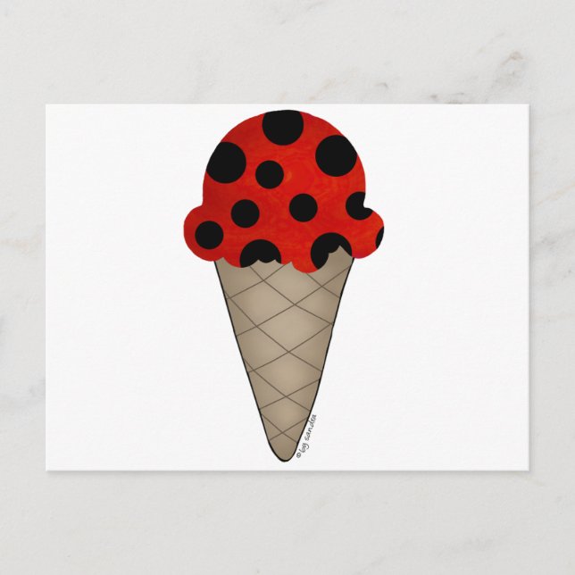Ladybug Cone Postcard (Front)