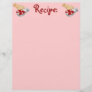 Ladybug Cookie Recipe Paper