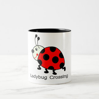 Ladybug Crossing Two-Tone Coffee Mug