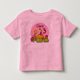 Ladybug Cupcake Customizable Birthday T-shirt