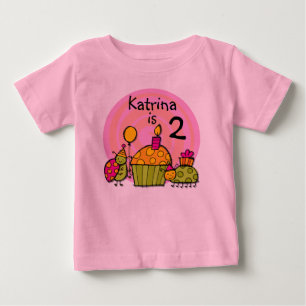 Ladybug Cupcake Customizable Birthday T-shirt