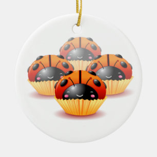 Ladybug Cupcakes Ornament