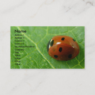 Ladybug Customizable Business Card