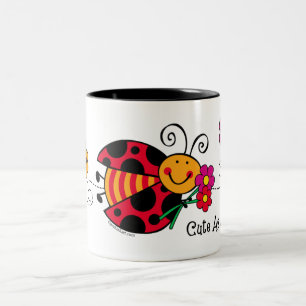 Ladybug Cute As A Bug Two-Tone Coffee Mug