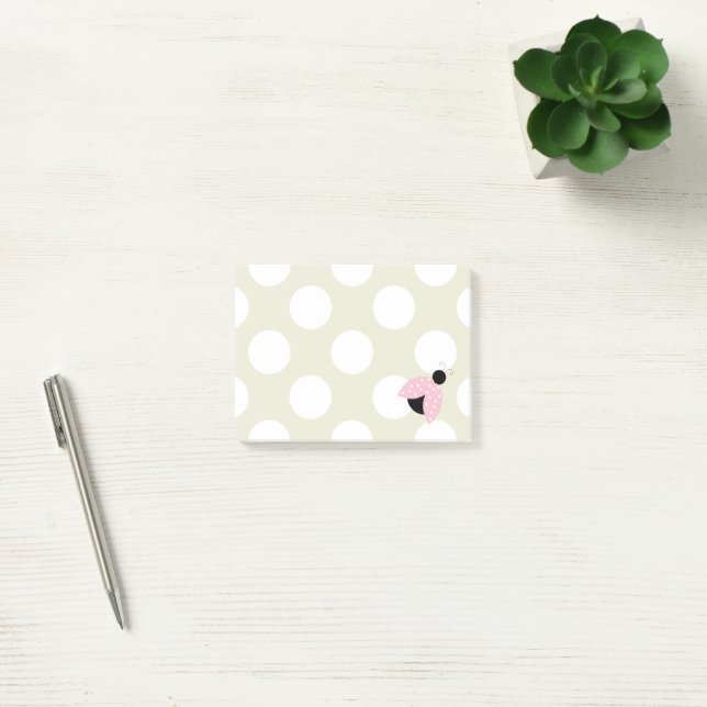 Ladybug, Cute Ladybug, Pink Ladybug, Ladybird Post-it Notes (Office)