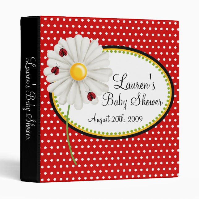 Ladybug Daisy Baby Photo Album Binder (Front/Spine)