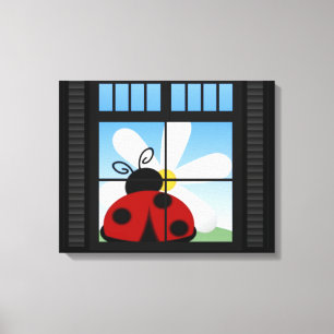 LadyBug Day Wrapped Canvas