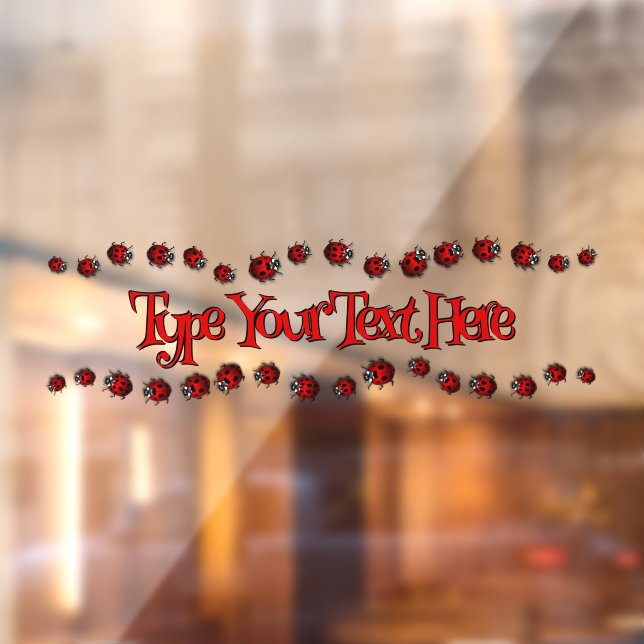 Ladybug Decal Custom Ladybug Ladybird Window Cling (Sheet 2)