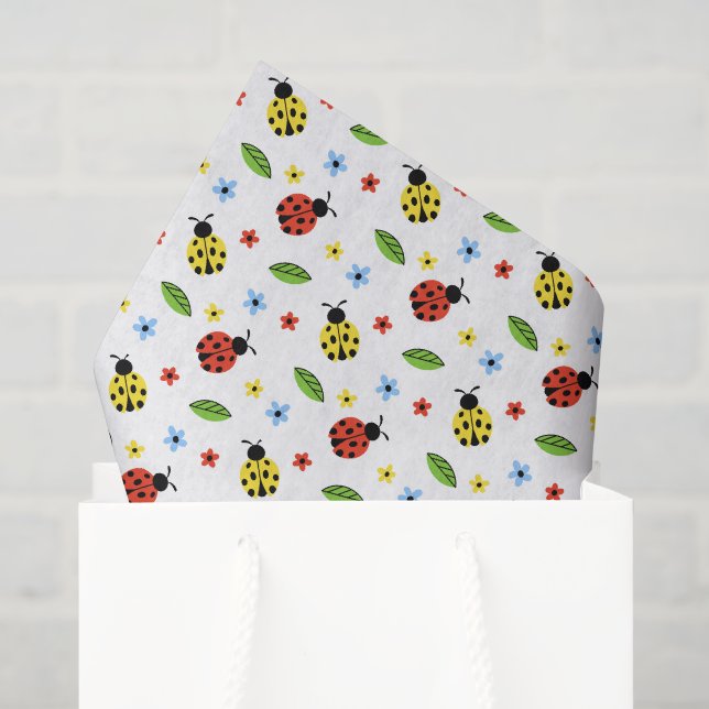 Ladybug Decoupage Tissue Paper, Insect Paper (Gift Bag)