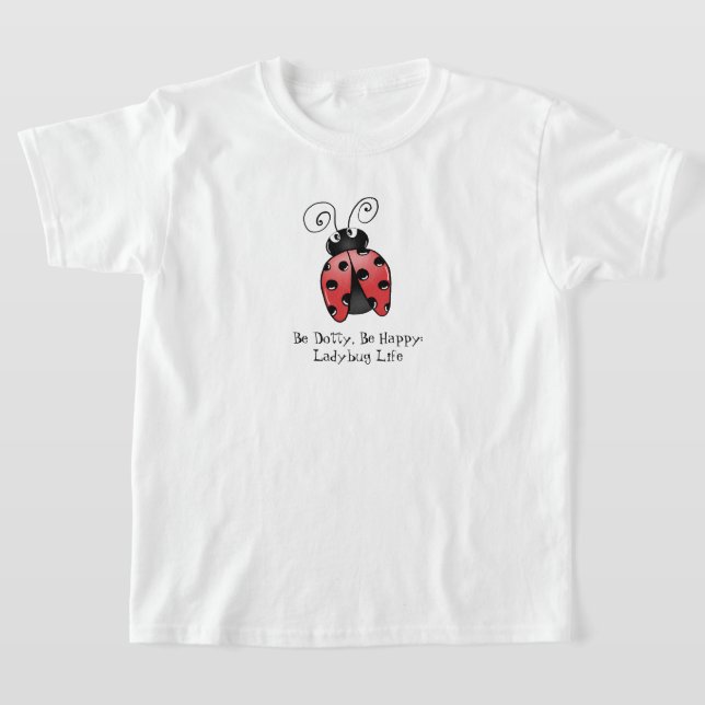 Ladybug Delight Nature-inspired Design for Garden  T-Shirt (Laydown)