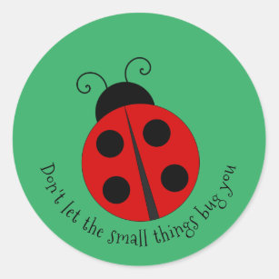 Ladybug Design Classic Round Sticker