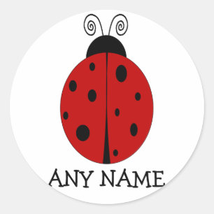 LADYBUG design customized STICKER with ANY NAME