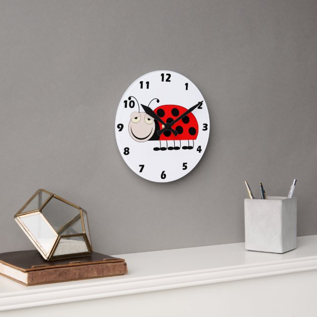 Ladybug Design Wall Clock (Office)