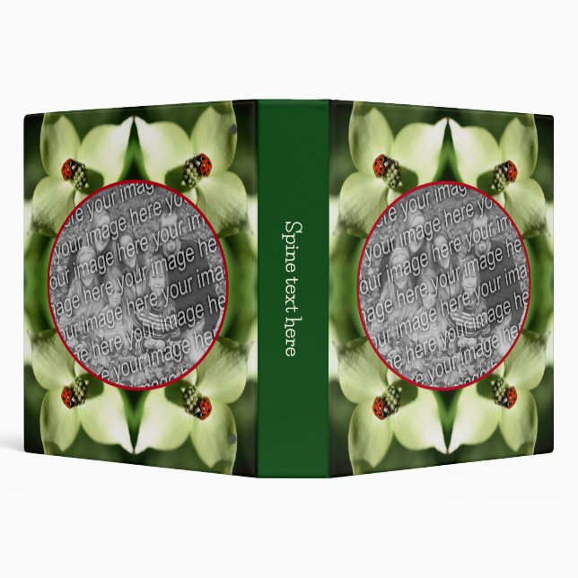 Ladybug Dogwood Flower Frame Create Your Own Photo Binder (Background)