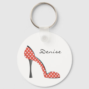 Ladybug Dot Shoe Keychain