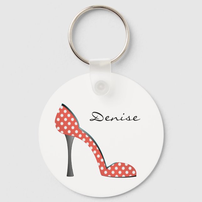 Ladybug Dot Shoe Keychain (Front)