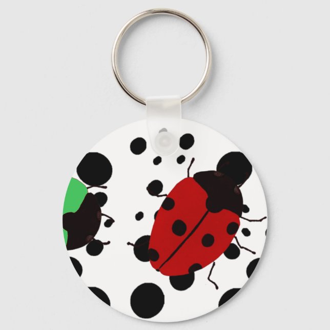 Ladybug Dots Keychain (Front)