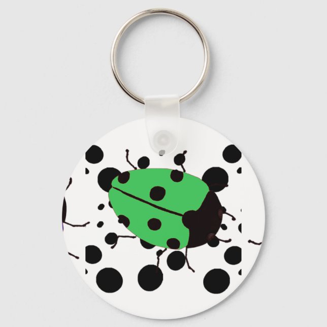 Ladybug Dots Keychain (Front)