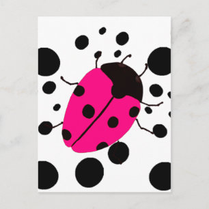 Ladybug Dots Postcard