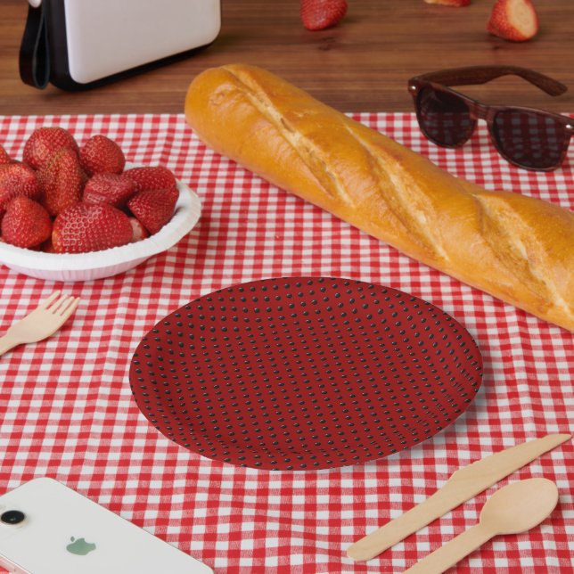 Ladybug-Dots-Red-and-Black- Paper Plate (Picnic)