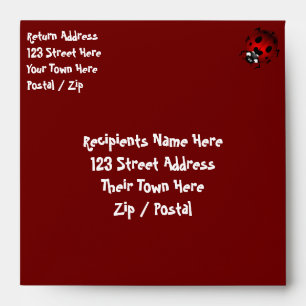 Ladybug Envelopes Personalize Ladybug Envelopes