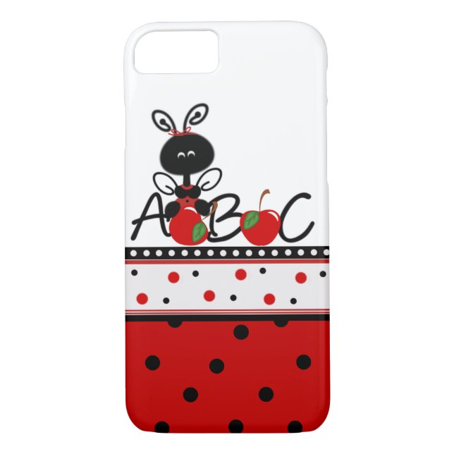 Ladybug et le coque de l'enseignant Pois iPhone 7 (Dos)