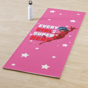 Ladybug Every Girl is a Super Hero Yoga Mat