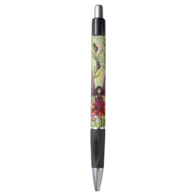 Ladybug Fairy Fantasy Art Pen (Front Vertical)