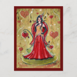 Ladybug Fairy Heart valentine fairy by Renee Postcard