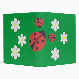 ladybug family&daisies binder