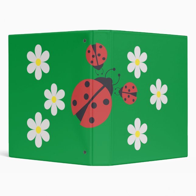 ladybug family&daisies binder (Background)