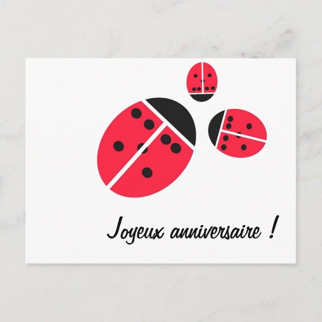 ladybug family postcard (Front)