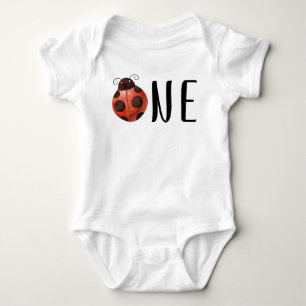 Ladybug First Birthday Baby Shirt - One Year Old