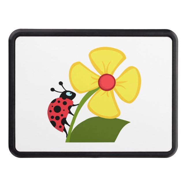 Ladybug Flower Trailer Hitch Cover (Front)