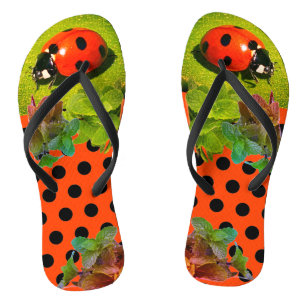 Ladybug Fun Flip Flops