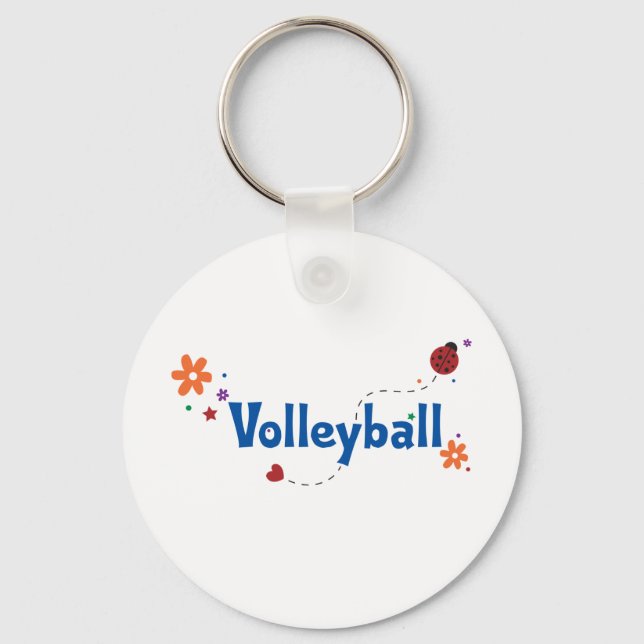 Ladybug Garden Volleyball Keychain (Front)