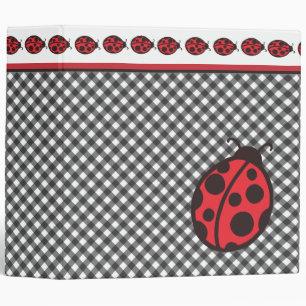 Ladybug Gingham Binder