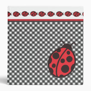 Ladybug Gingham Binder