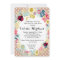 Ladybug girl Baby shower floral invitation