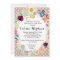 Ladybug girl Baby shower floral invitation